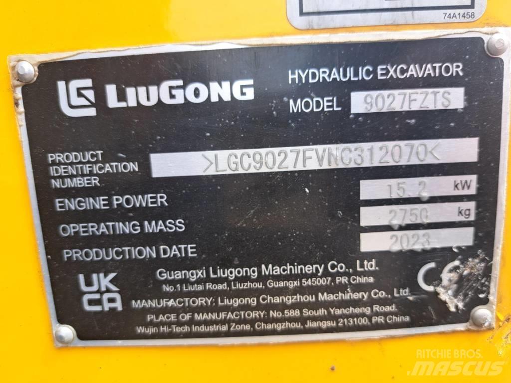 LiuGong 9027 FZTS Mini rýpadla < 7t