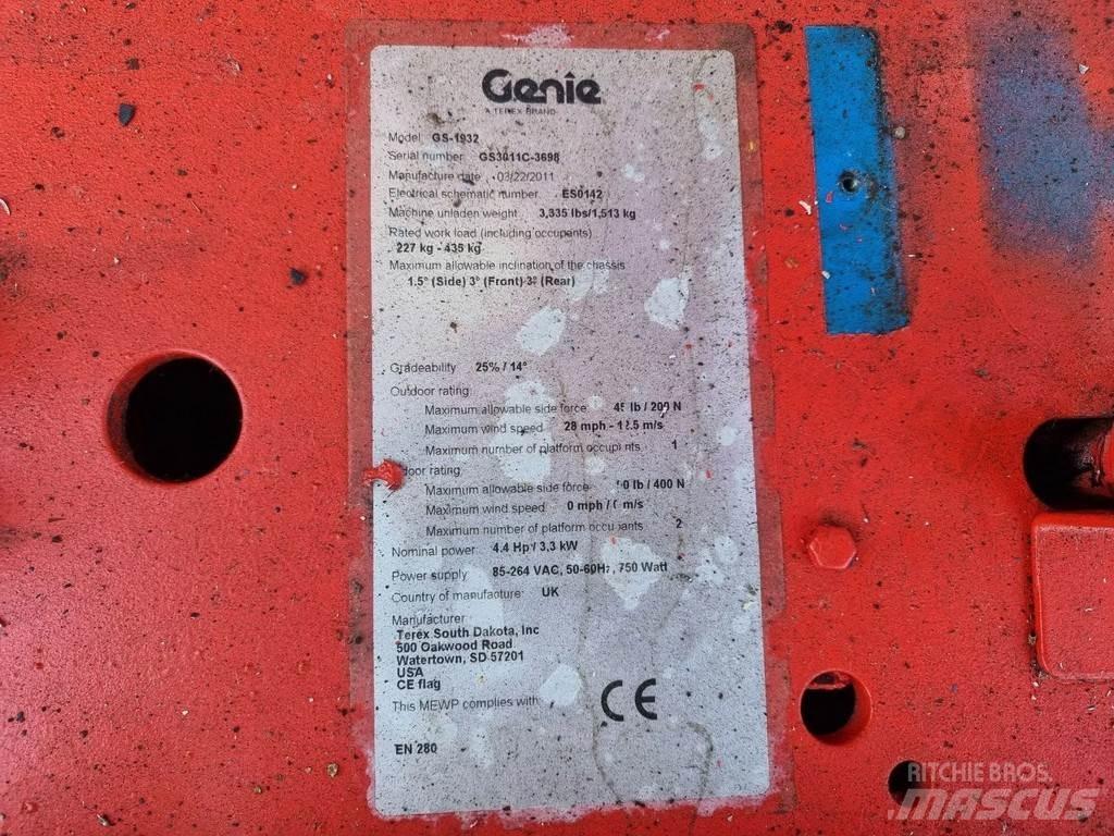Genie GS1932 Nůžková zvedací plošina