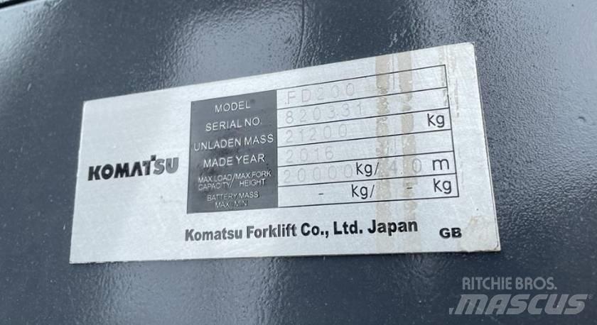 Komatsu 20 ton Dieselové vozíky