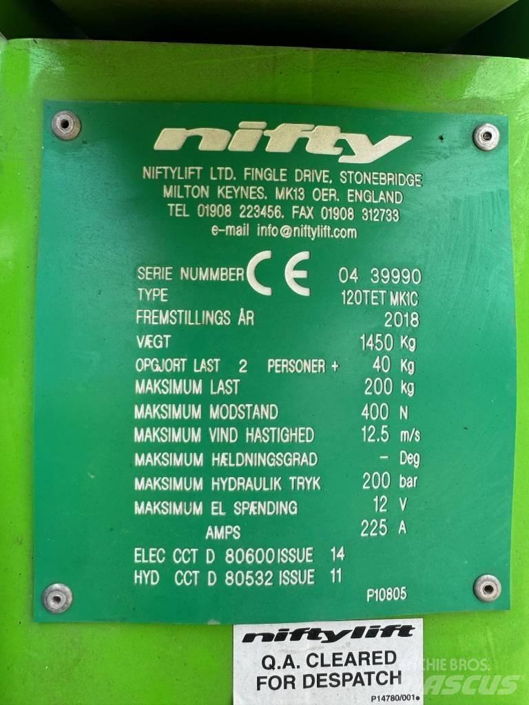 Niftylift 120 T Přívěsové plošiny