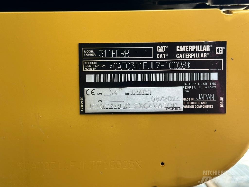 CAT 311 F LRR Pásová rýpadla