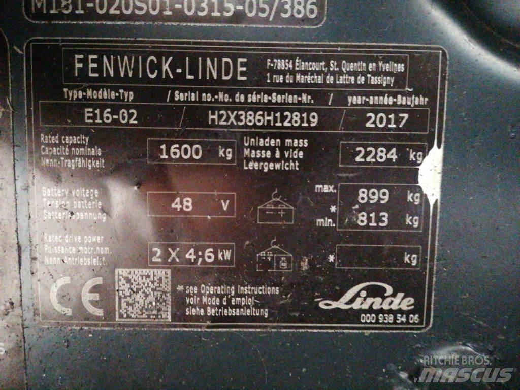 Linde E16-02 Akumulátorové vozíky