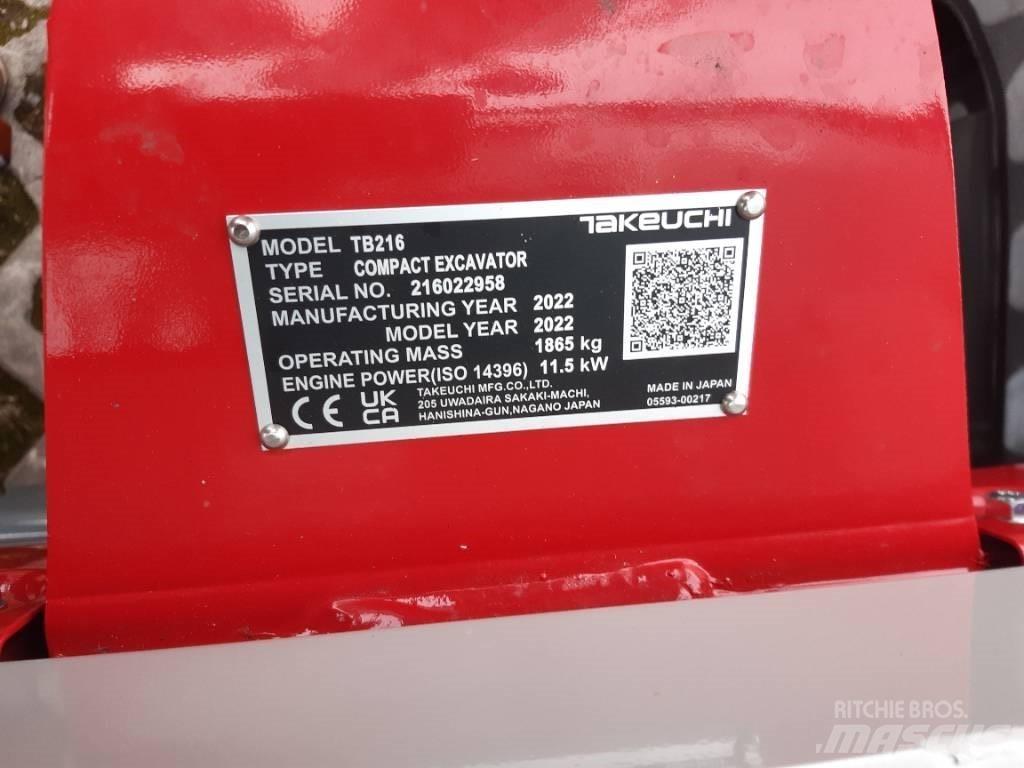 Takeuchi TB216 V2 Mini rýpadla < 7t