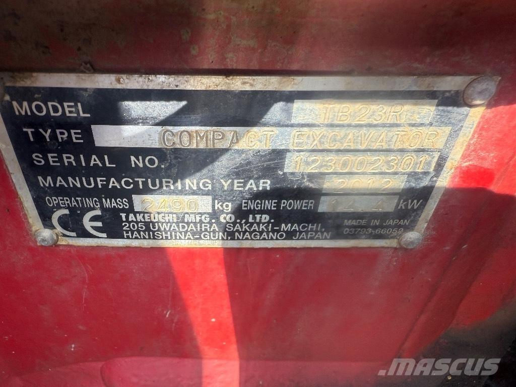 Takeuchi TB 23 R Mini rýpadla < 7t