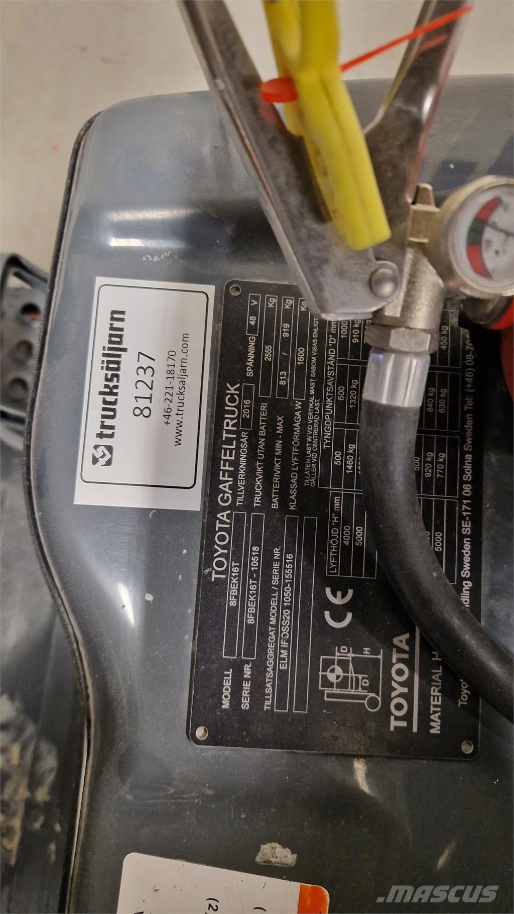 Toyota 8FBEK16T Akumulátorové vozíky