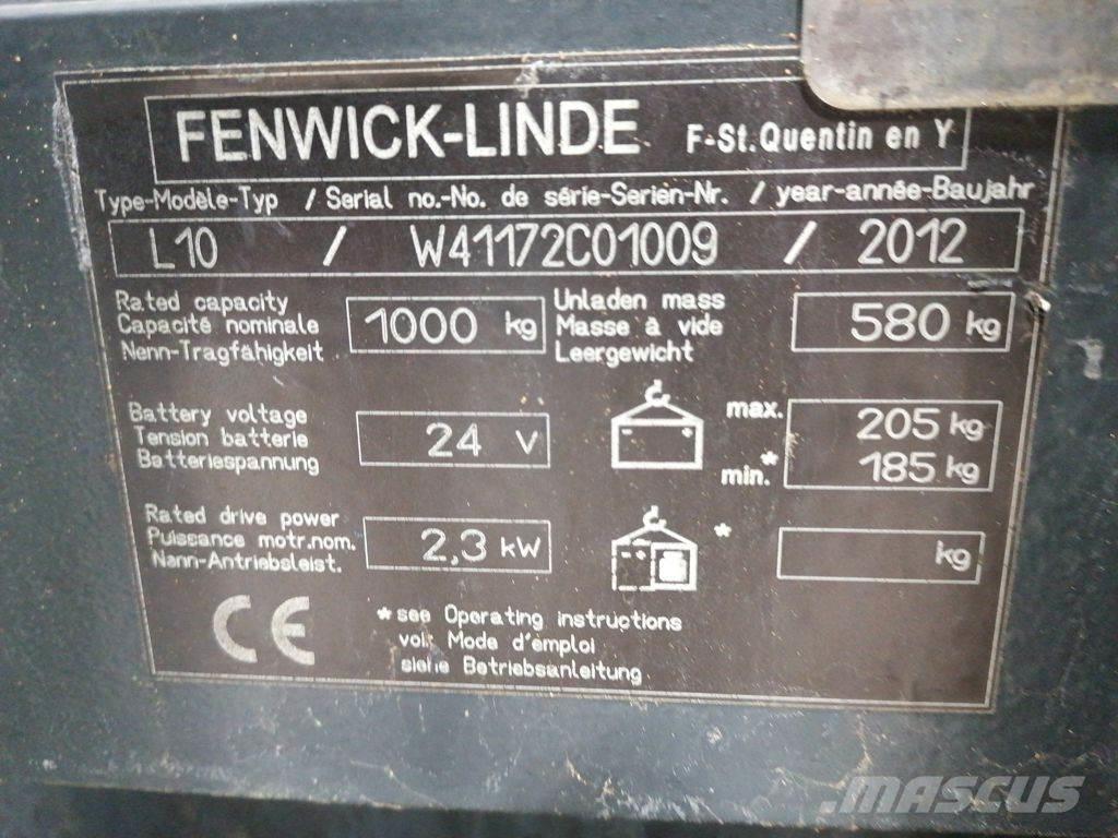 Linde L10 Ručně vedené vysokozdvižné vozíky