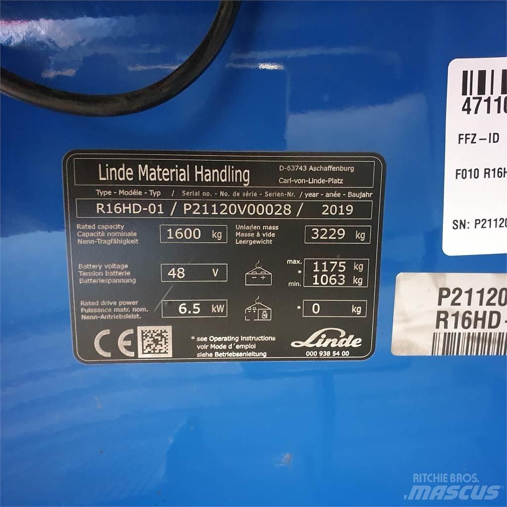Linde R16HD Retraky