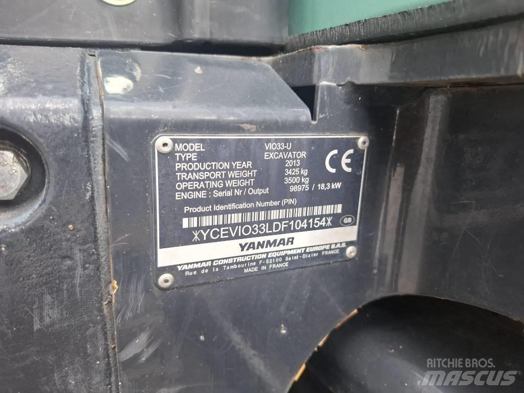 Yanmar Vio 33 U Mini rýpadla < 7t