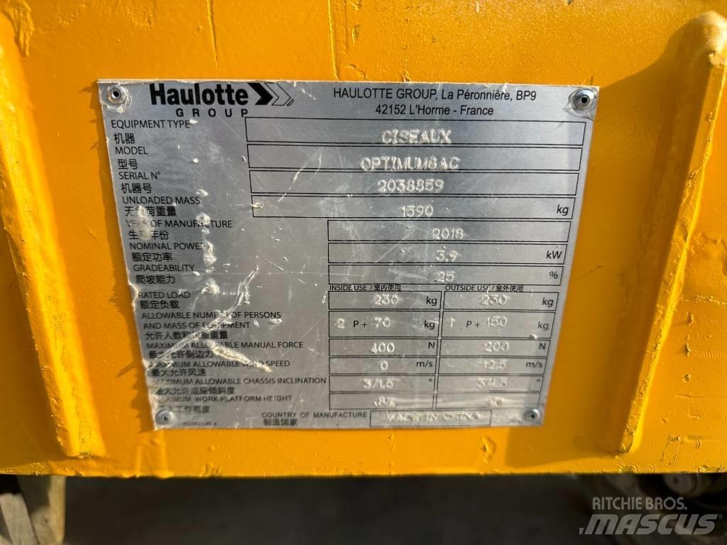 Haulotte OPTIMUM 8 Nůžková zvedací plošina