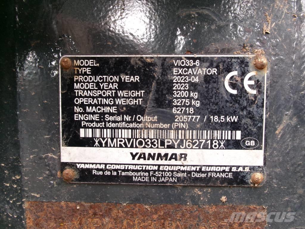Yanmar Vio 33 Mini rýpadla < 7t
