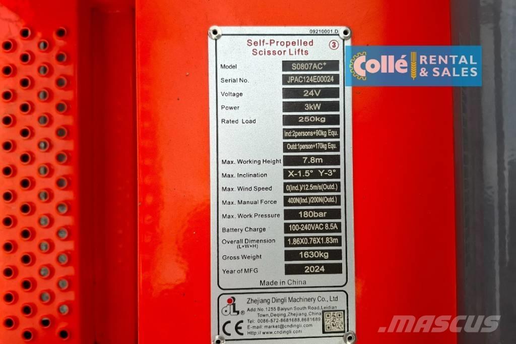 Dingli S0807AC+ | 2025 Nůžková zvedací plošina