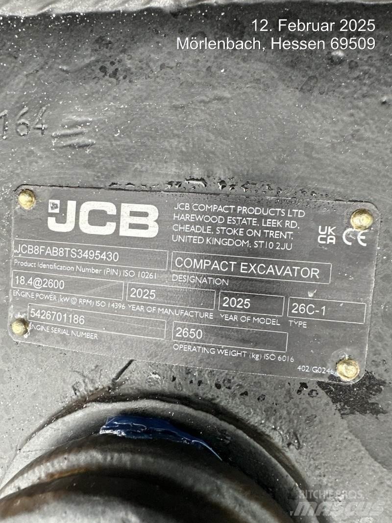 JCB 26C-1 Mini rýpadla < 7t