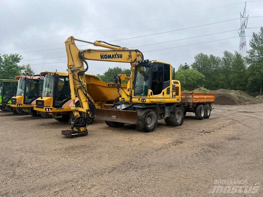 Komatsu PW 148 Kolová rýpadla