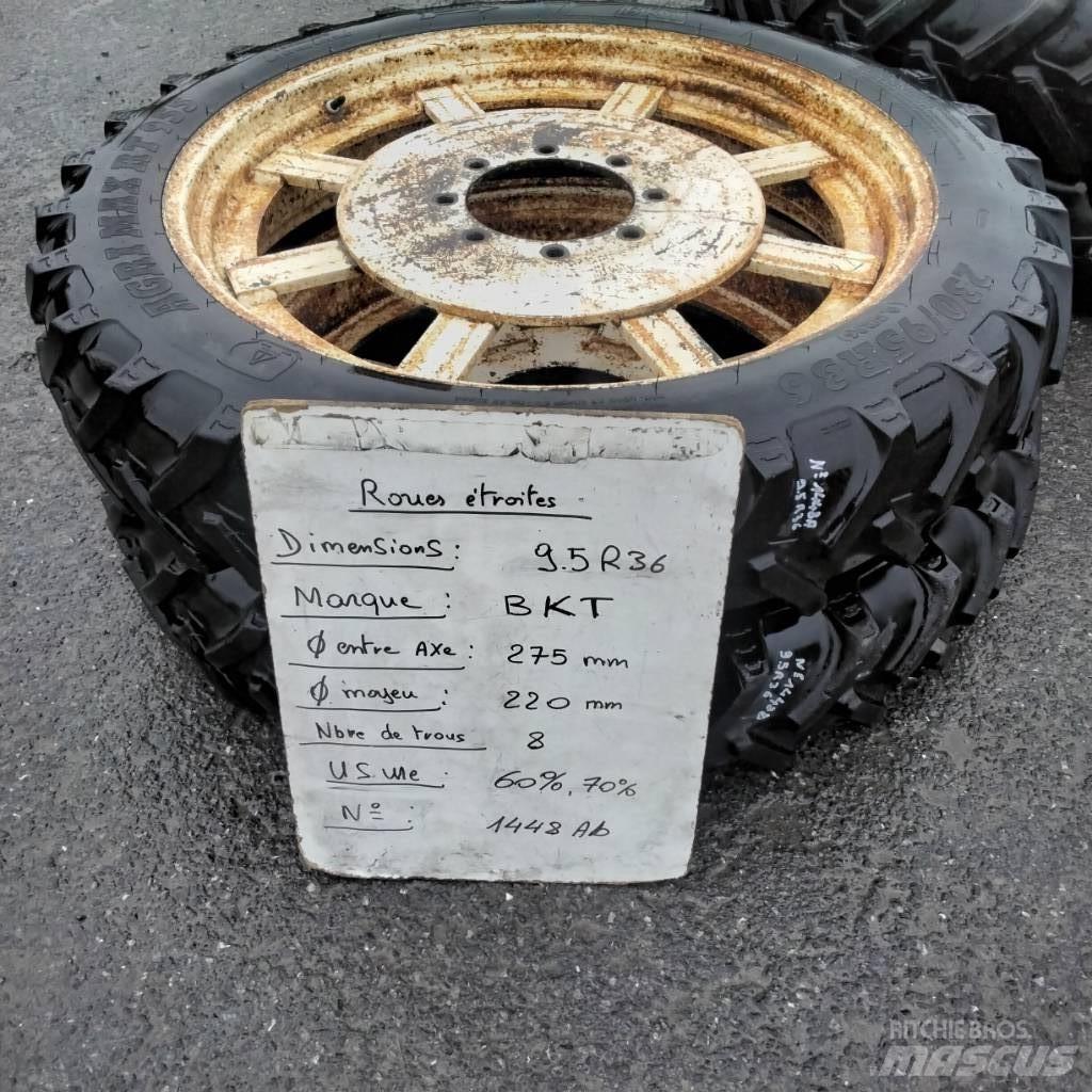 BKT 9.5R36 Pneumatiky, kola a ráfky