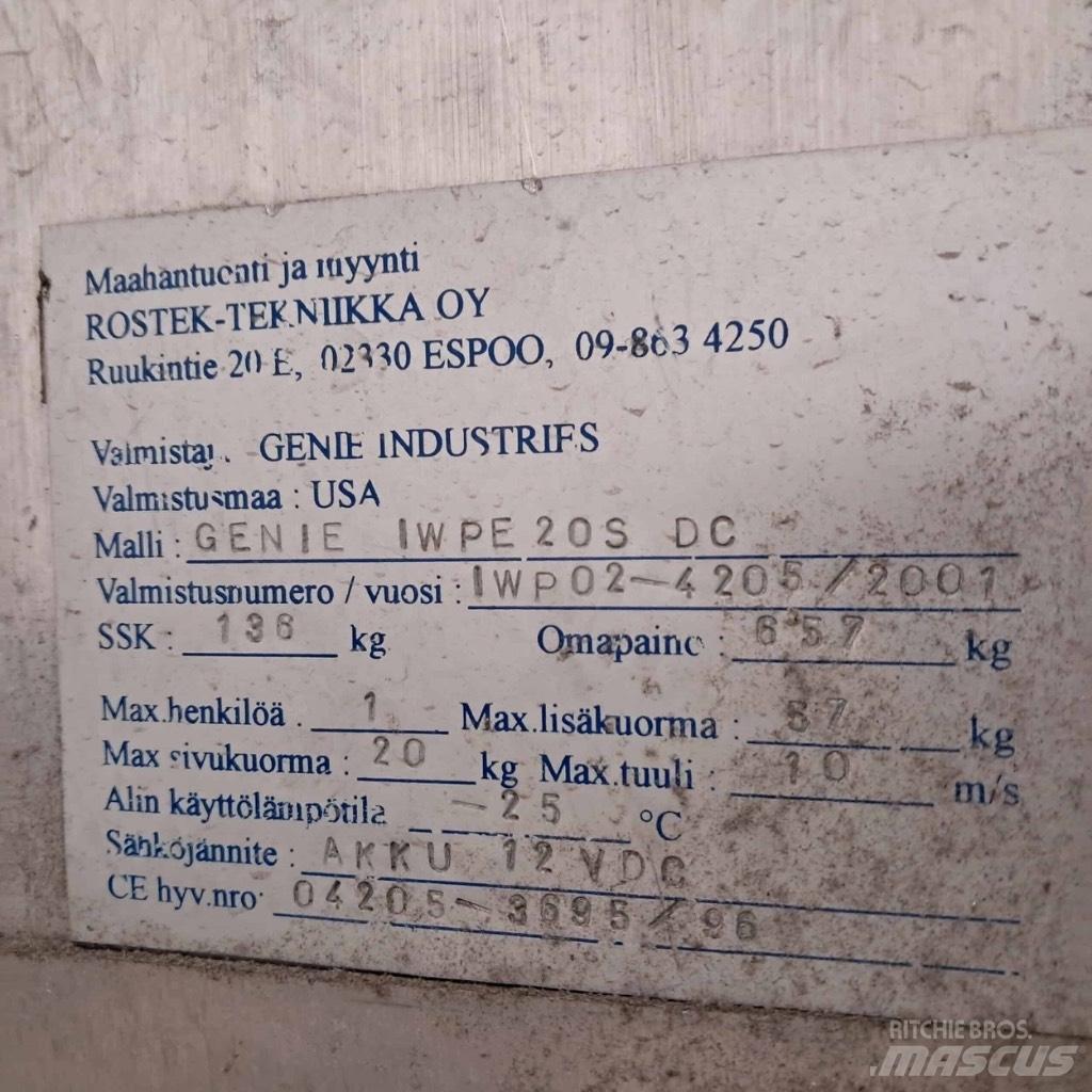 Genie IWP 20 S DC Vertikální sloupové výtahy