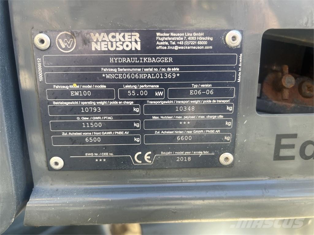 Wacker Neuson EW 100 Kolová rýpadla