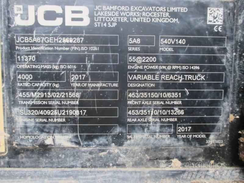 JCB 540-140 Teleskopické manipulátory