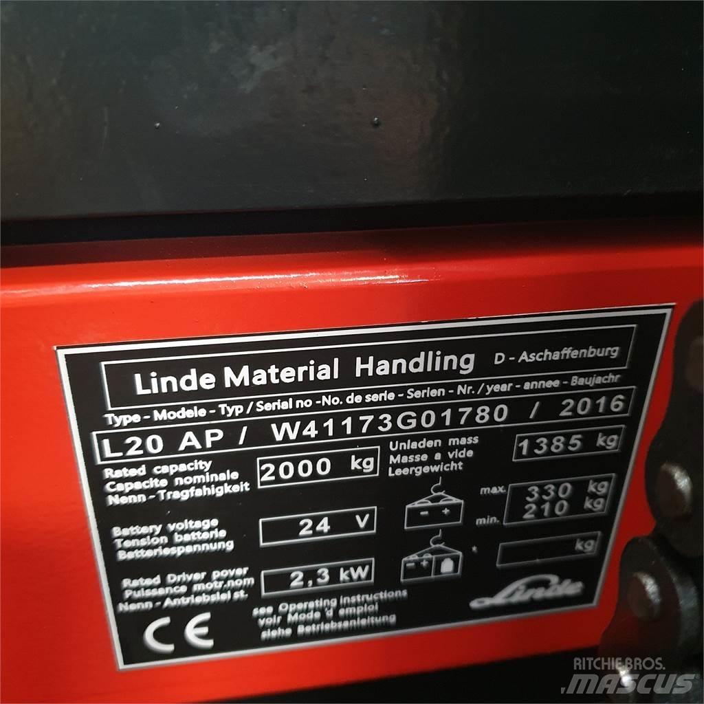 Linde L20APi Ručně vedené vysokozdvižné vozíky