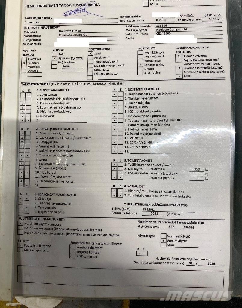 Haulotte Compact 14 Nůžková zvedací plošina