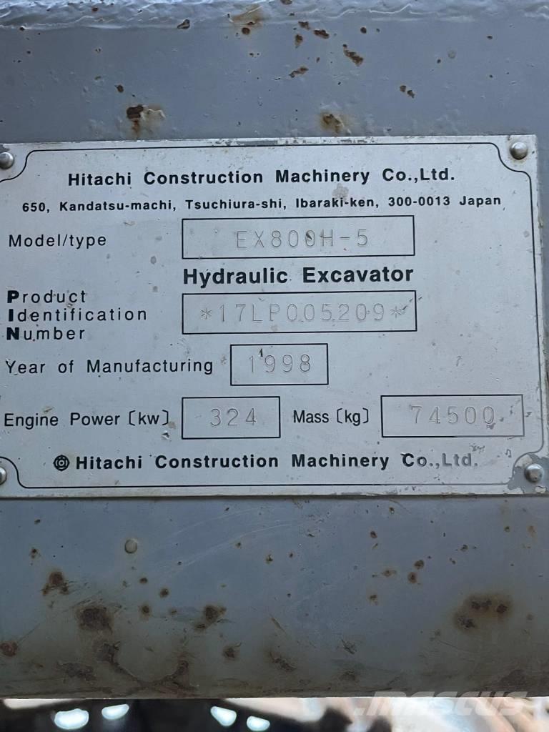 Hitachi EX 800 H-5 Pásová rýpadla