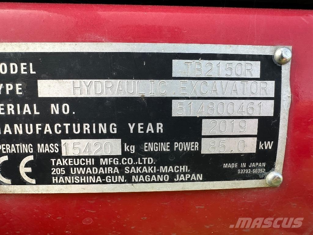Takeuchi TB 2150 R Pásová rýpadla