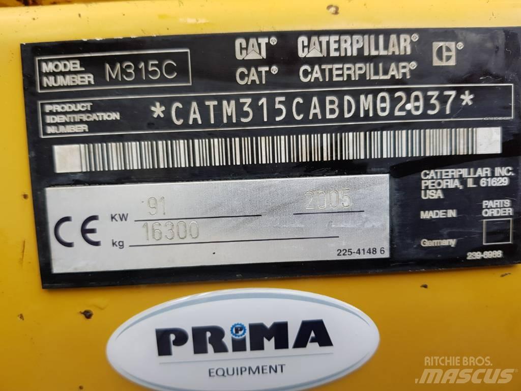 CAT M315C Outriggers Podvozky a zavěšení kol