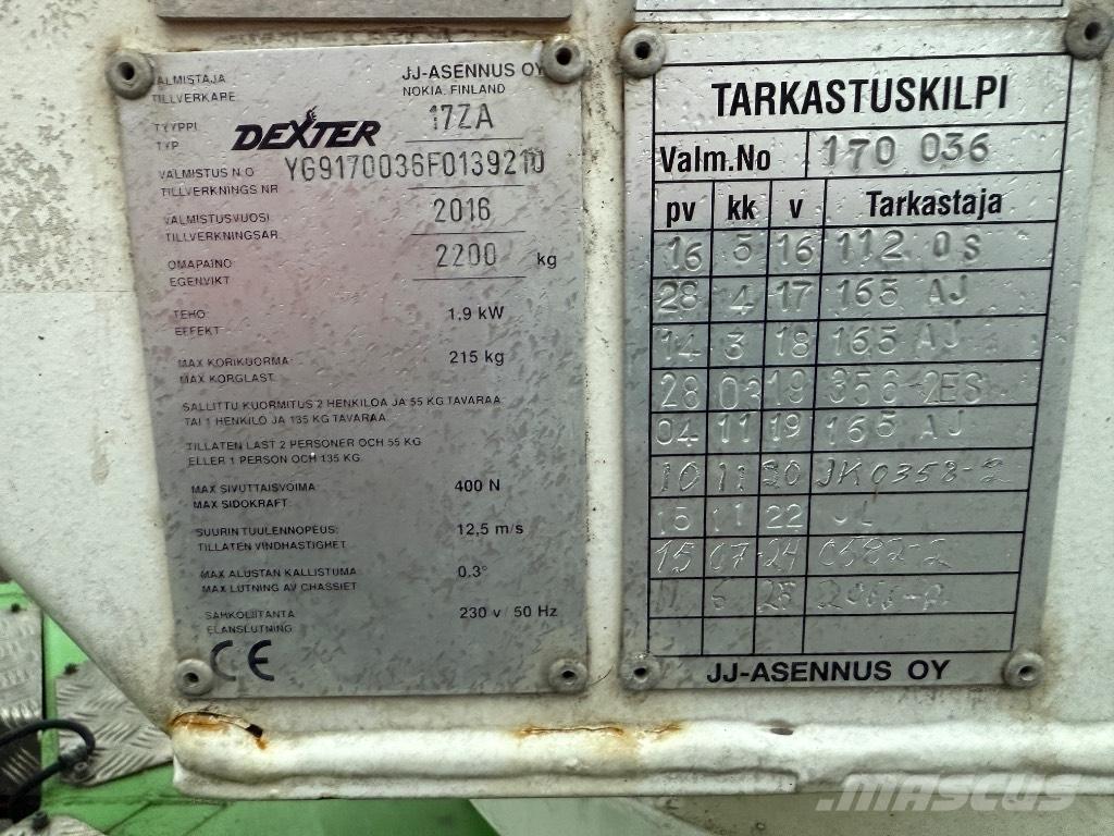 Dexter 17ZA Přívěsové plošiny