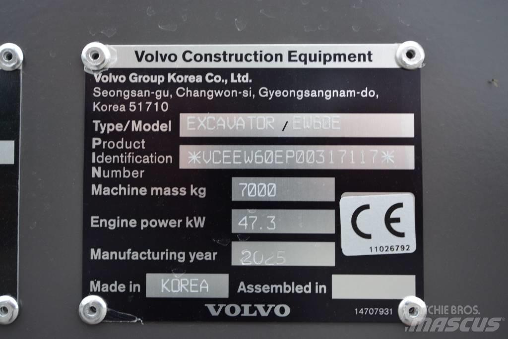 Volvo EW 60 E Mini rýpadla < 7t