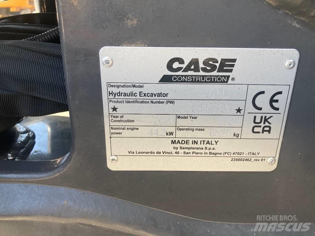 CASE CX65D Mini rýpadla < 7t