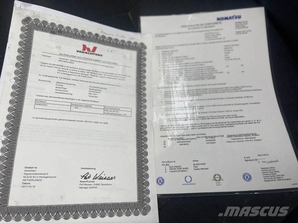 Komatsu PC190 Pásová rýpadla