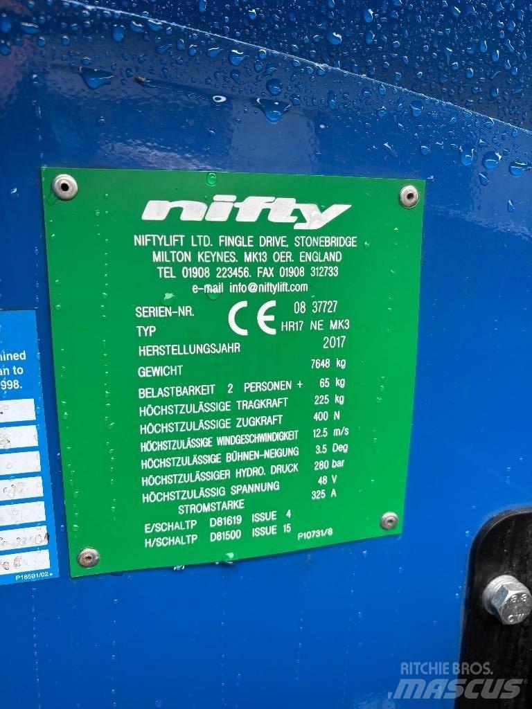 Niftylift HR 17 Kloubové plošiny