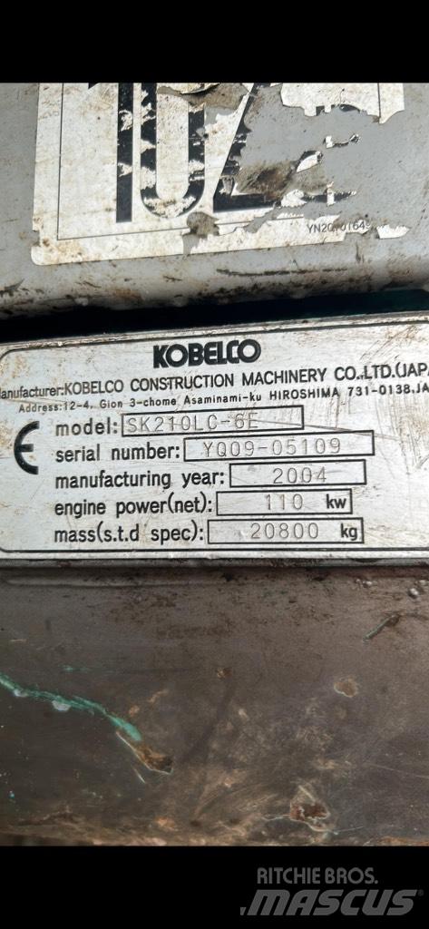 Kobelco SK210 lc Pásová rýpadla