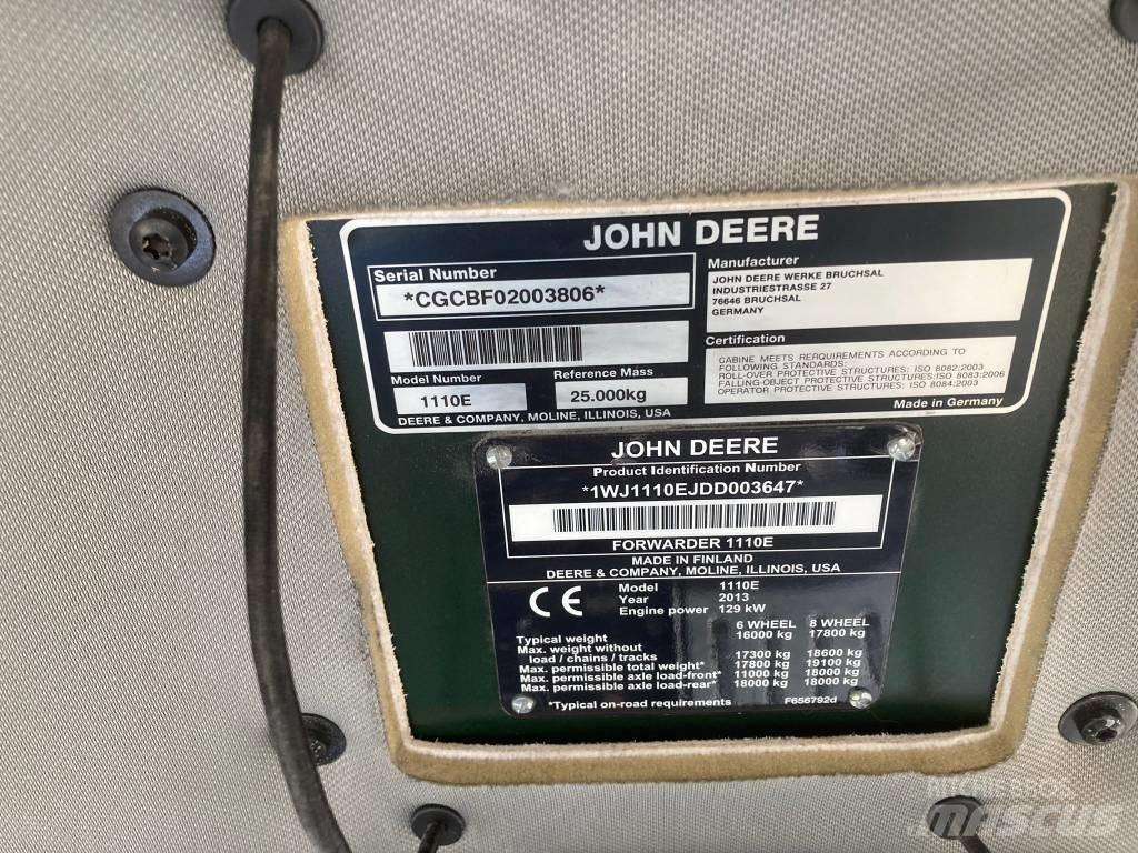 John Deere 1110E Vyvážecí traktory