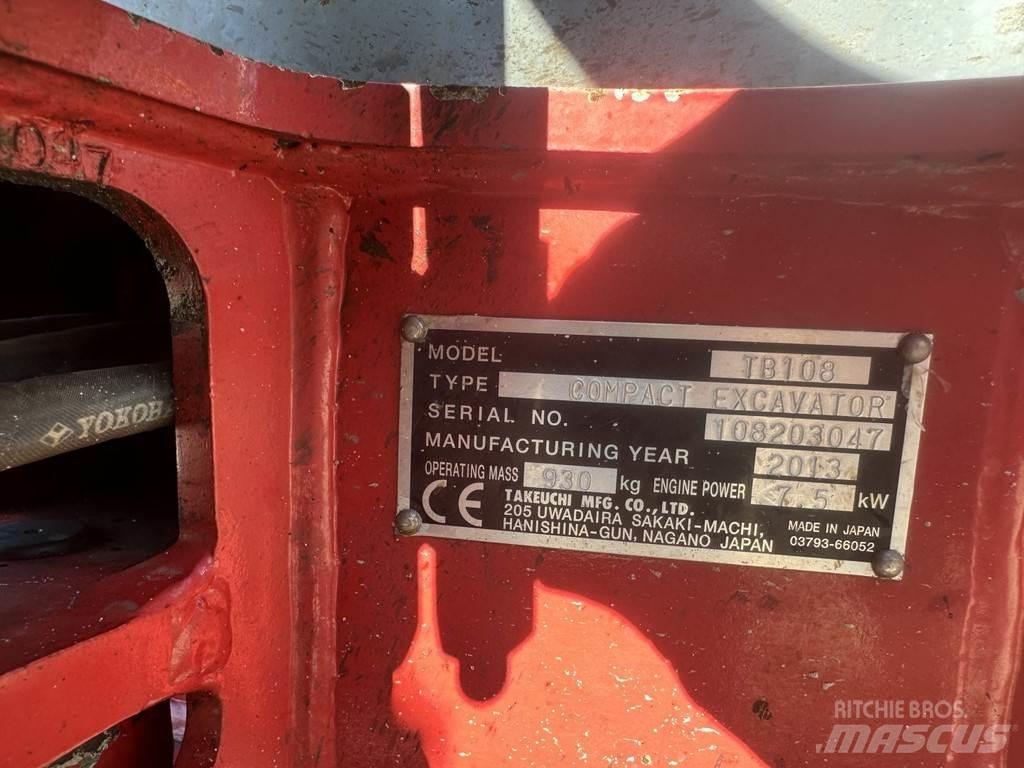 Takeuchi TB108 Mini rýpadla < 7t