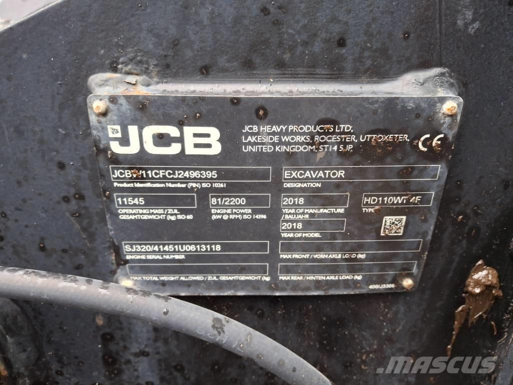 JCB 110 W Hydradig Kolová rýpadla