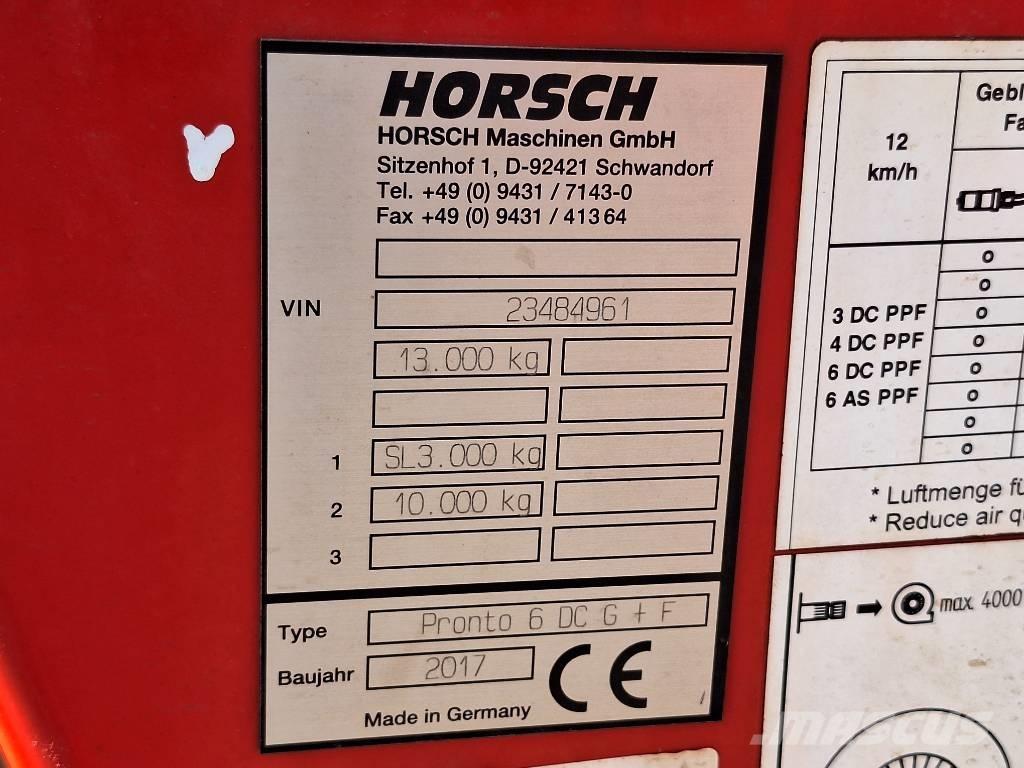 Horsch Pronto 6 DC Mechanické secí stroje