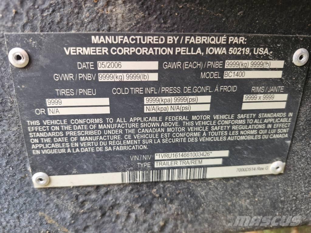 Vermeer BC1400 Štěpkovače