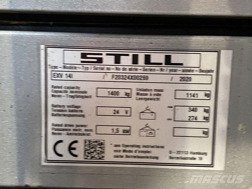 Still EXV14I Ručně vedené vysokozdvižné vozíky