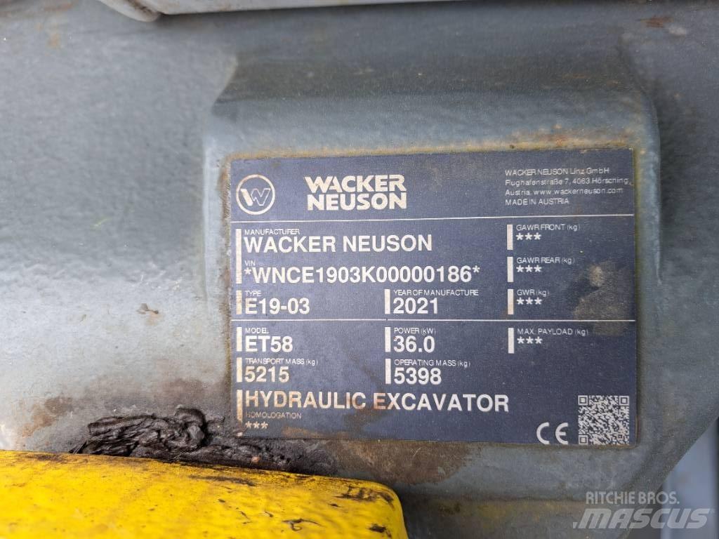 Wacker Neuson ET58 Pásová rýpadla