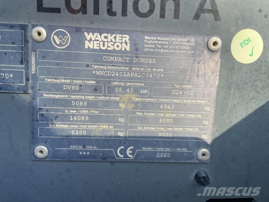 Wacker Neuson DV 90 Vyklápěcí dempry