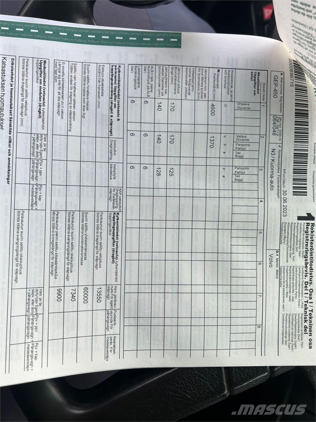 Volvo FH12 6X2 Lanový nosič kontejnerů