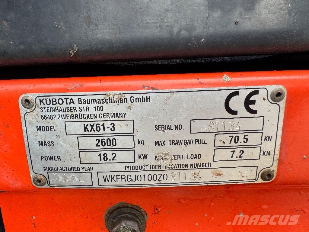 Kubota KX 61-3 Mini rýpadla < 7t