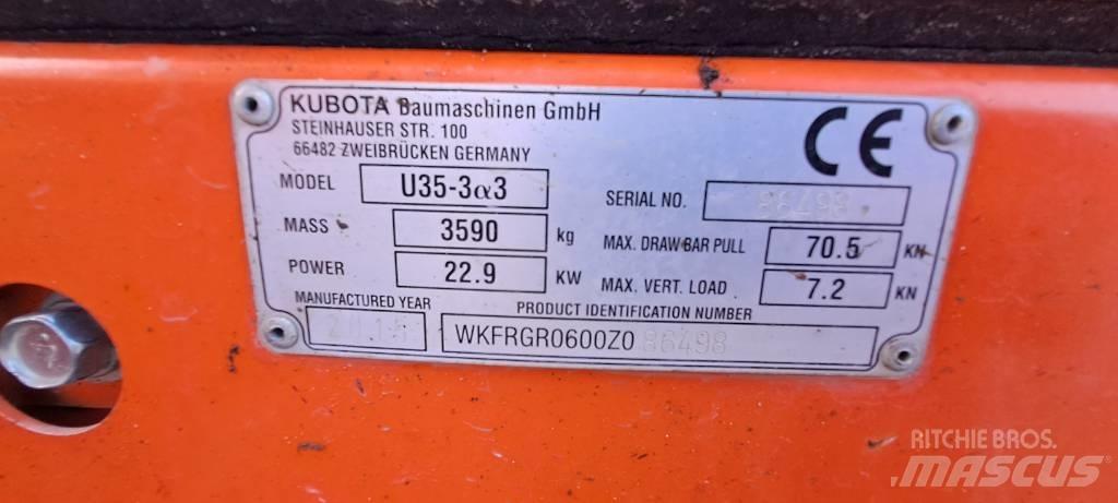 Kubota U35-3A3 Mini rýpadla < 7t