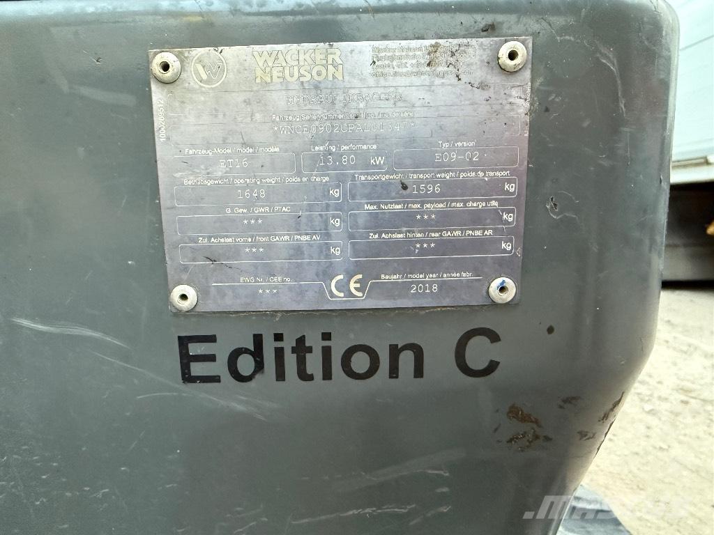 Wacker Neuson ET 16 Mini rýpadla < 7t