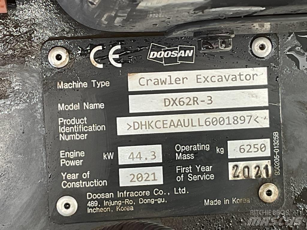 Doosan DX 62 R-3 Mini rýpadla < 7t