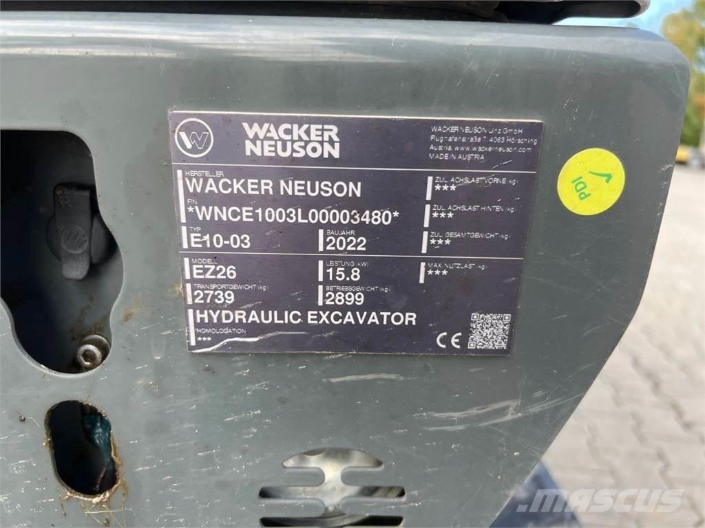 Wacker Neuson EZ26 Pásová rýpadla