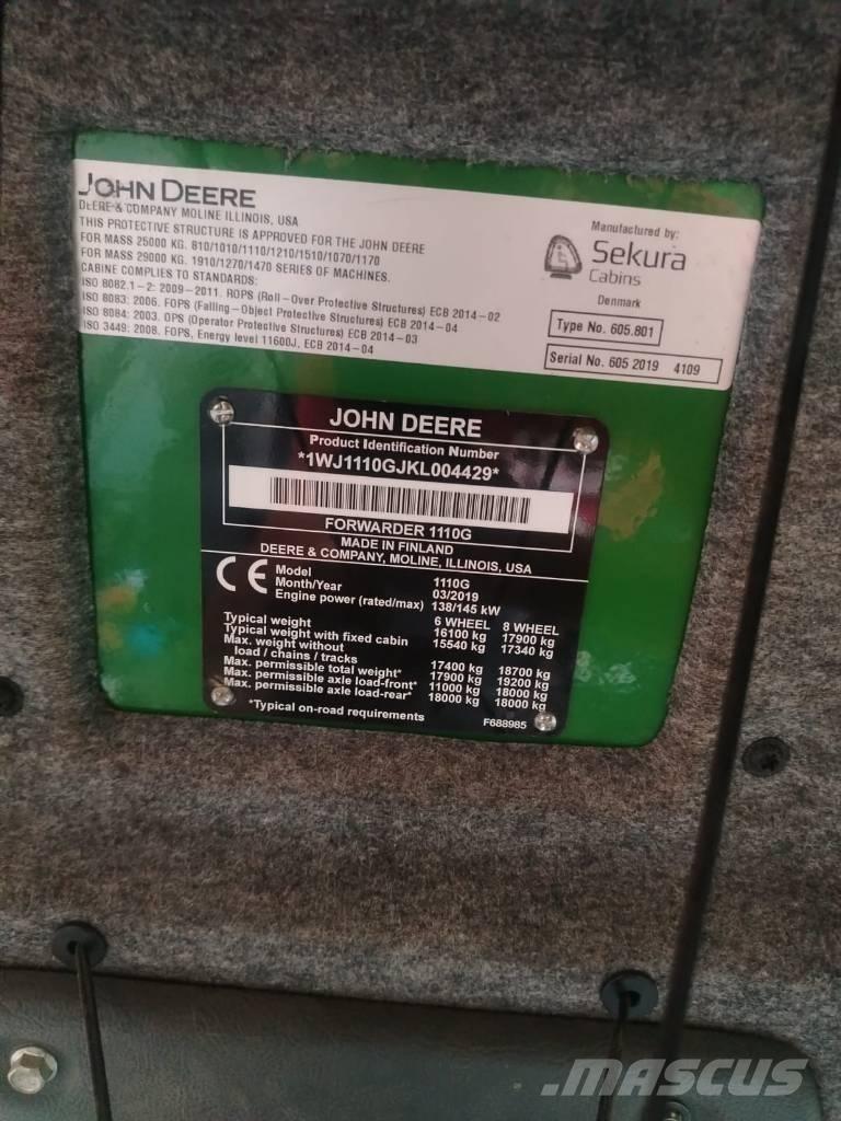 John Deere 1110 Vyvážecí traktory