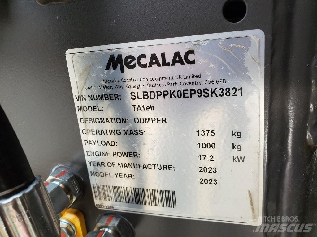 Mecalac TA1EH Vyklápěcí dempry