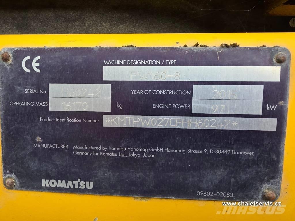 Komatsu PW 160 Kolová rýpadla