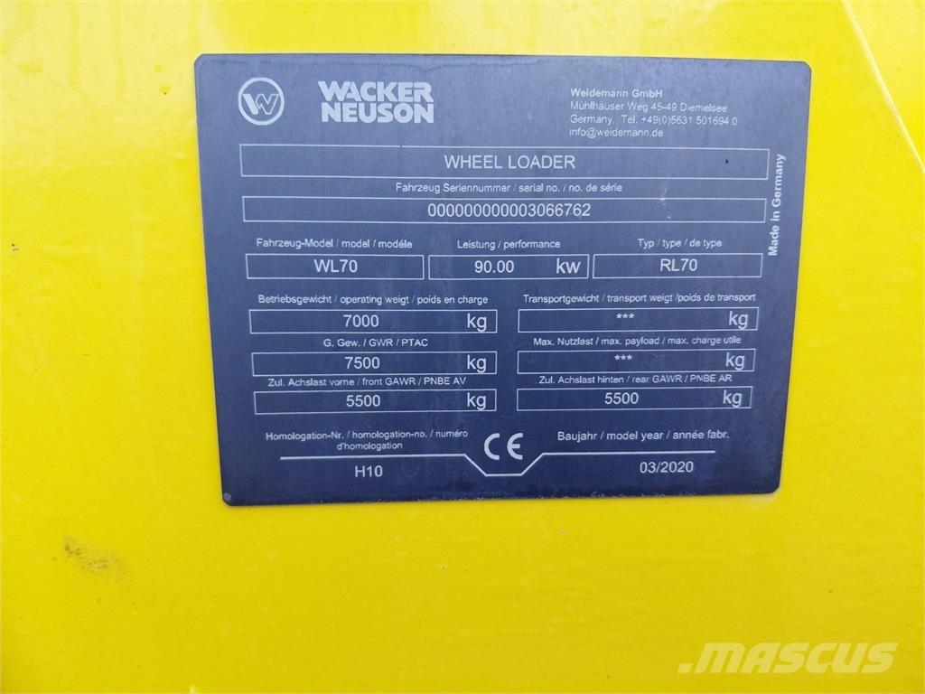 Weidemann WL 70 Kolové nakladače